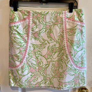 🌴🐸Lilly Pulitzer Frog Print Skirt🐸🌴